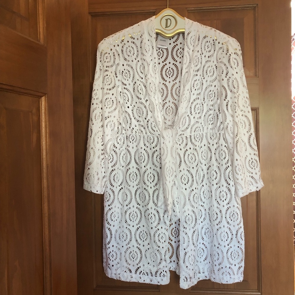 Catalina Swim Coverup w/Empire Waist Tie & 3/4 Length Sleeves - Size XL 16-18)